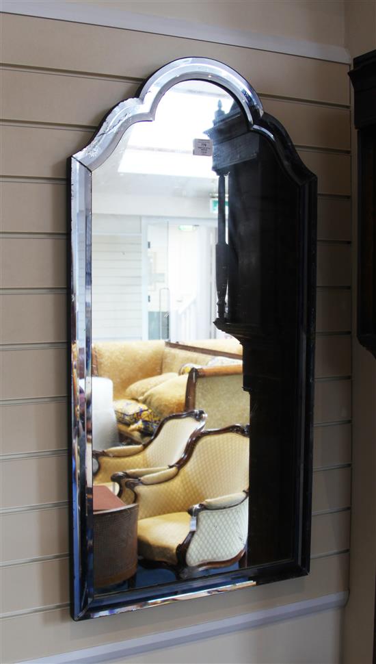 A 20th century Venetian style wall mirror, retailed by Heals of London, 3ft 6in. x 1ft 9in.